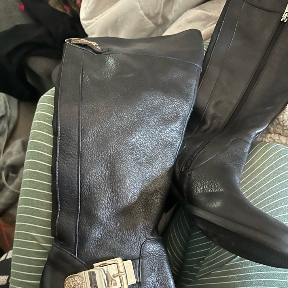 Brand new condition, never wore…. Size 6 1/2 knee high Vince Camuto boots.